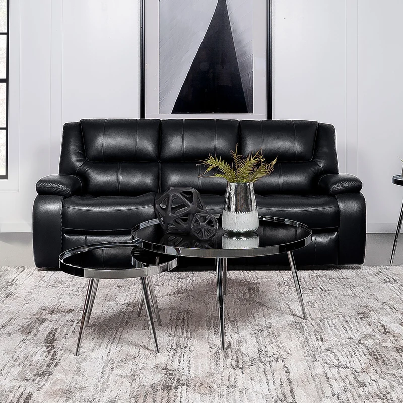 Coaster Furniture Camila 610244 Upholstered Motion Reclining Sofa - Black