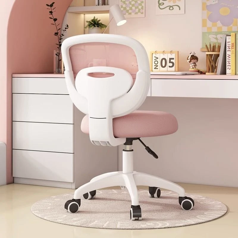 Modern Minimalist Kids Fabric Nylon Plastic Stainless Steel Mid-Back Height Adjustable Desk Chair Backrest Armrest Footrest For Home Office