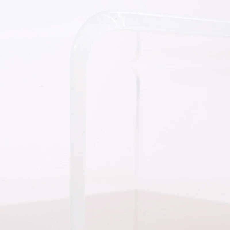 Transparent Acrylic Nightstand - Minimalist Sturdy U-Shaped Support Legs Bedside Table 1-Drawer For Bedroom & Living Room