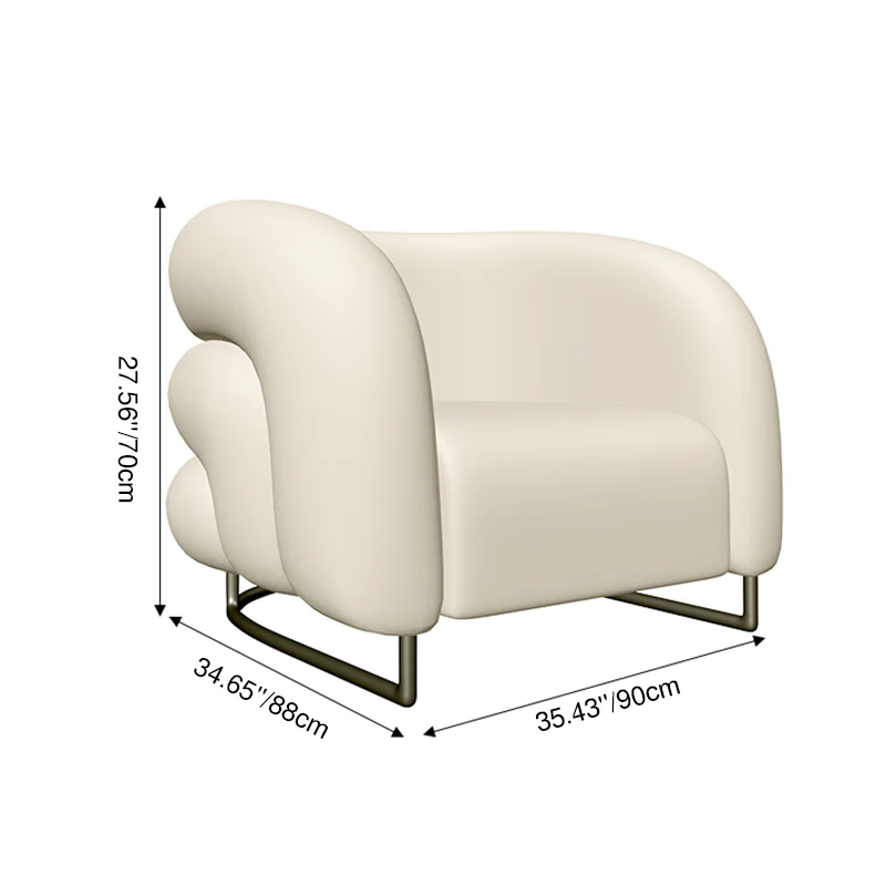 Modern Luxury Square Rectangular Solid Wood Plywood Carbon Steel Velvet Accent Chair Backrest Armrest For Living Room