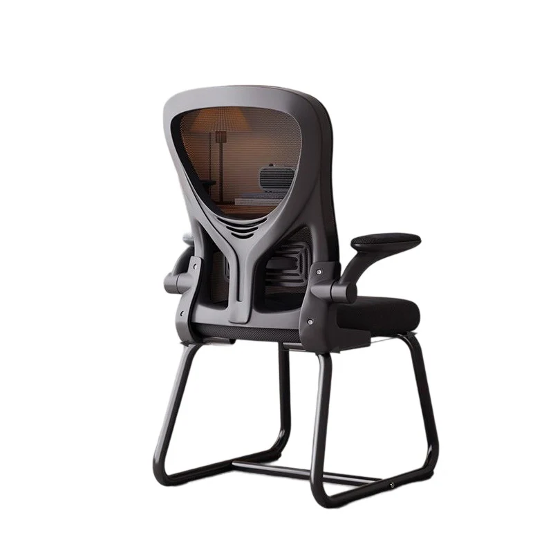 Modern Minimalist Ergonomic Design Metal PP Mesh Fabric Desk Chair With Backrest Adjustable Armrest For Home Office
