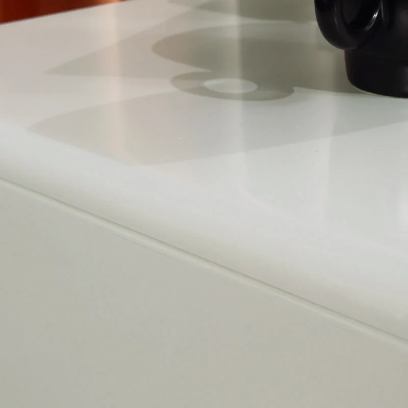 Modern Minimalist Carbon Steel Frame Nightstand - Lacquered Veneered Plywood 2-Drawers Bedside Table For Bedroom