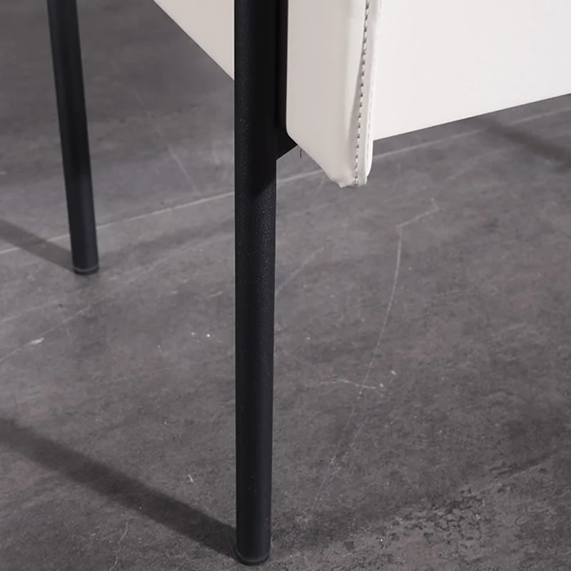 Modern Minimalist Veneered Plywood Nightstand - Matte Black Frame 1-Drawer Bedside Table For Bedroom
