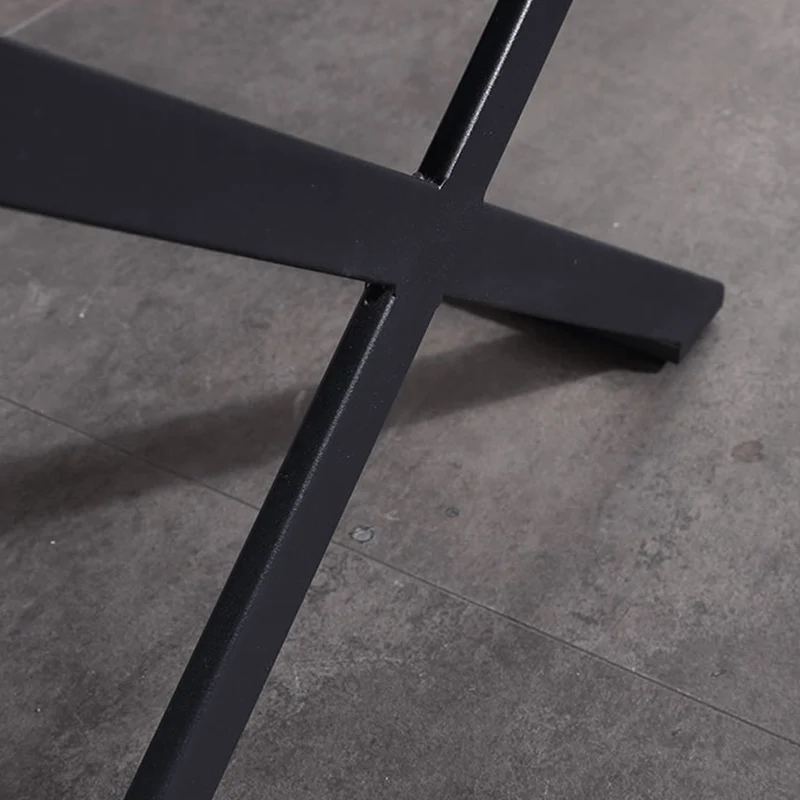 Contemporary Industrial X-Shaped Bedside Table - Veneered Plywood 1-Drawer Nightstand For Bedroom