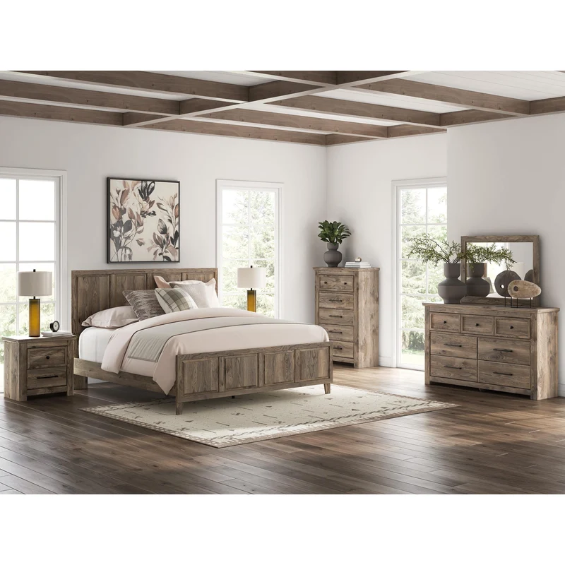 Signature Design by Ashley Rusticott PCB2260 8 pc King Panel Bedroom Set