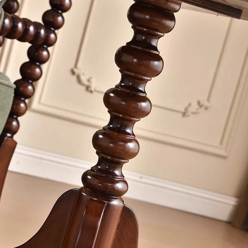 Traditional European Round Plywood Rubberwood Side Table For Living Room