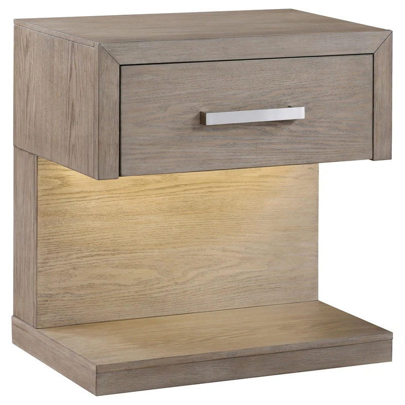 Coaster Furniture Kenora 224852 1-Drawer Nightstand Bedside Table - Barley Brown