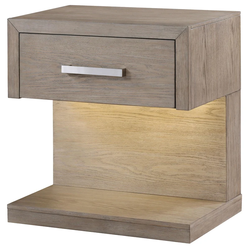 Coaster Furniture Kenora 224852 1-Drawer Nightstand Bedside Table - Barley Brown