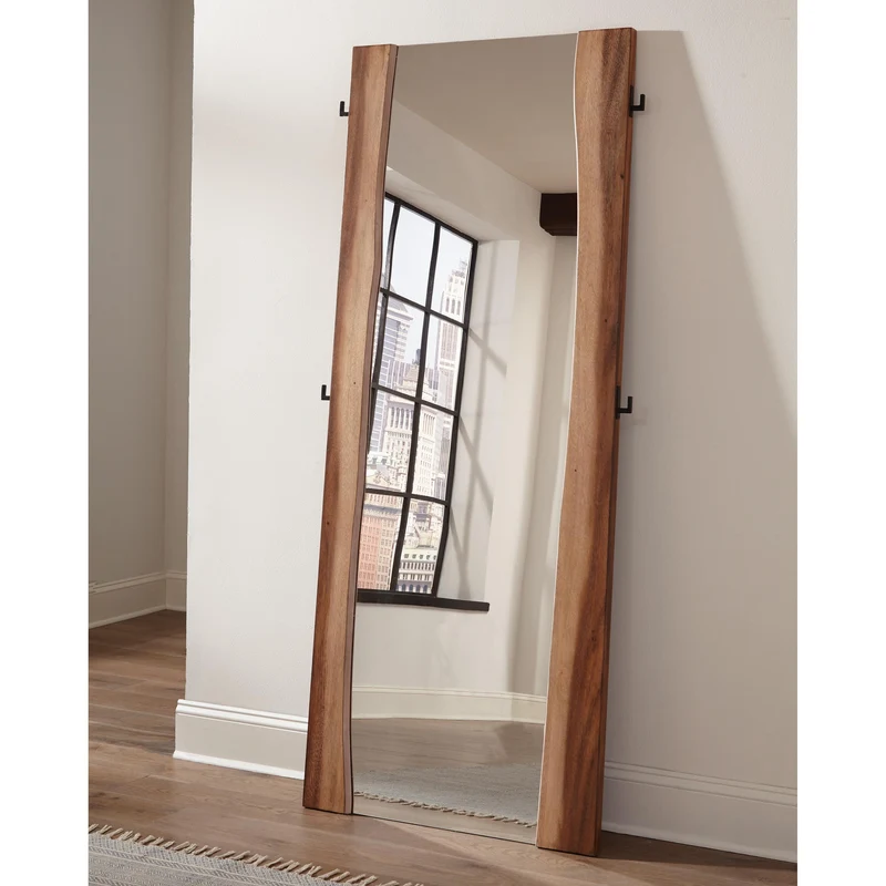 Coaster Furniture Winslow 223256 31 x 76 Inch Standing Floor Mirror - Smokey Walnut