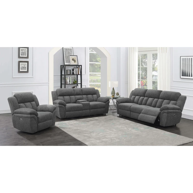 Coaster Furniture Bahrain 609541P Upholstered Power Sofa - Charcoal