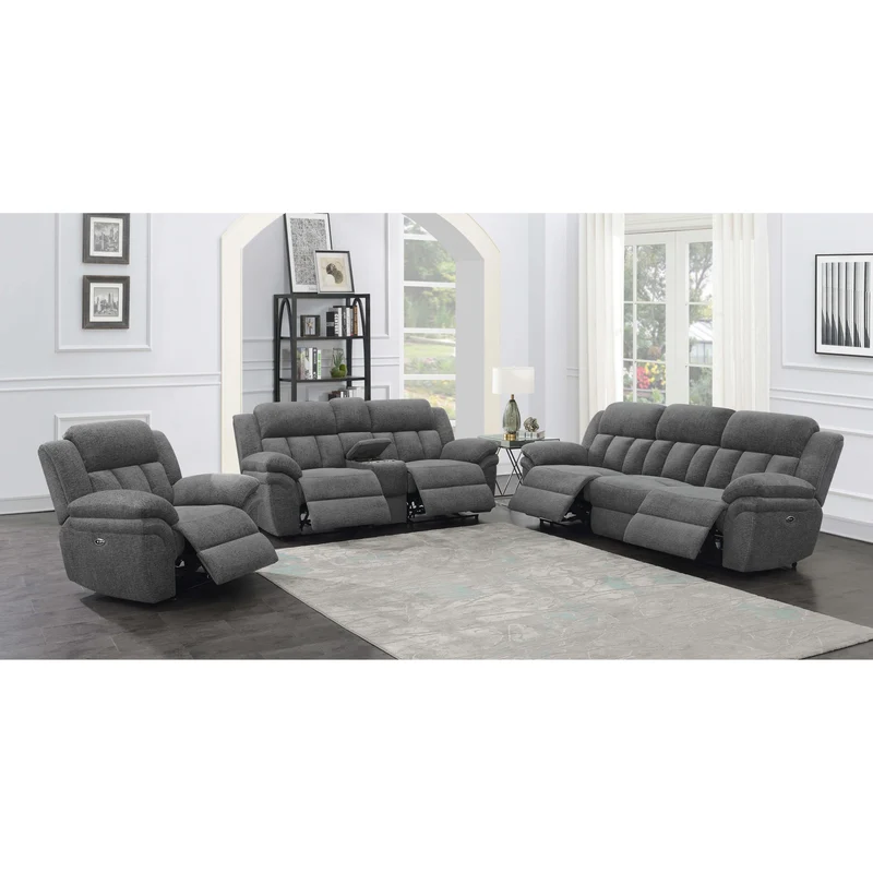 Coaster Furniture Bahrain 609541P Upholstered Power Sofa - Charcoal