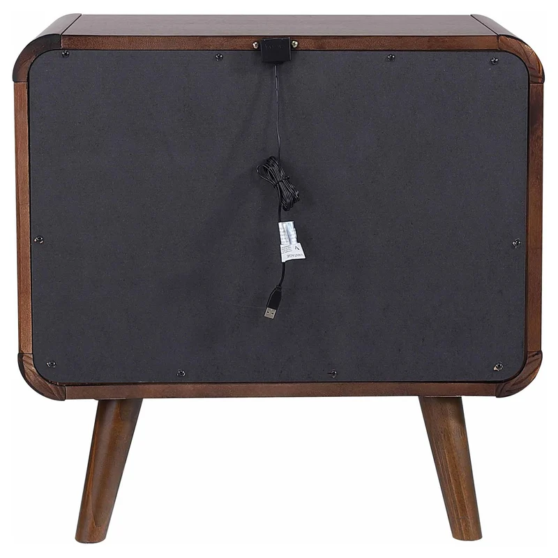 Coaster Furniture Robyn 205132 2-Drawer Nightstand Bedside Table - Dark Walnut