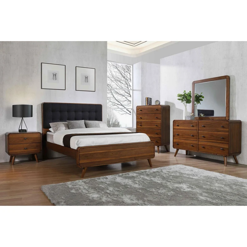 Coaster Furniture Robyn 205132 2-Drawer Nightstand Bedside Table - Dark Walnut