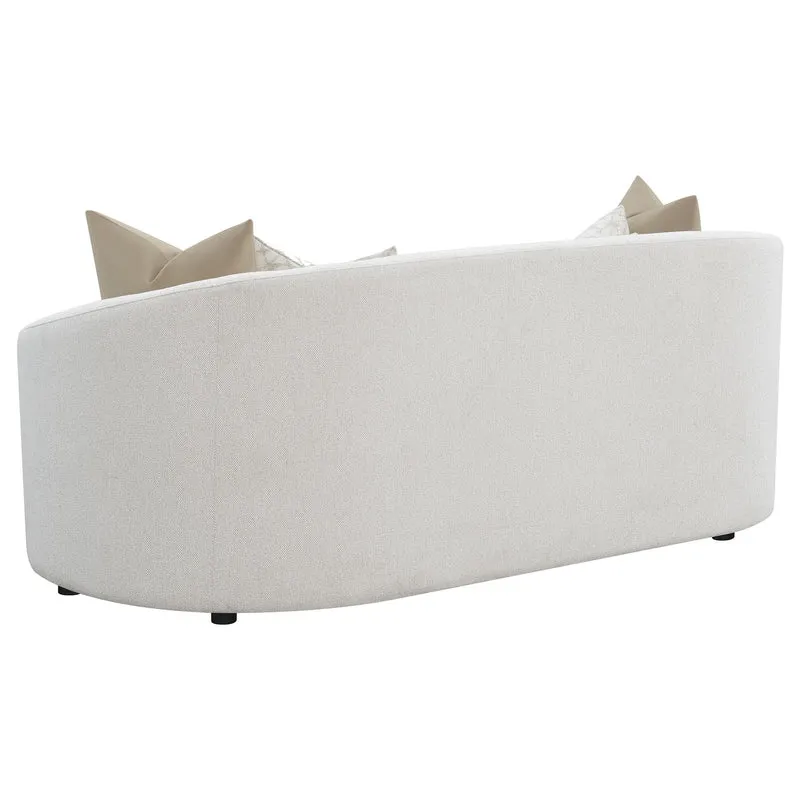 Coaster Furniture Rainn 509171 Boucle Upholstered Sloped Arm Sofa - Latte