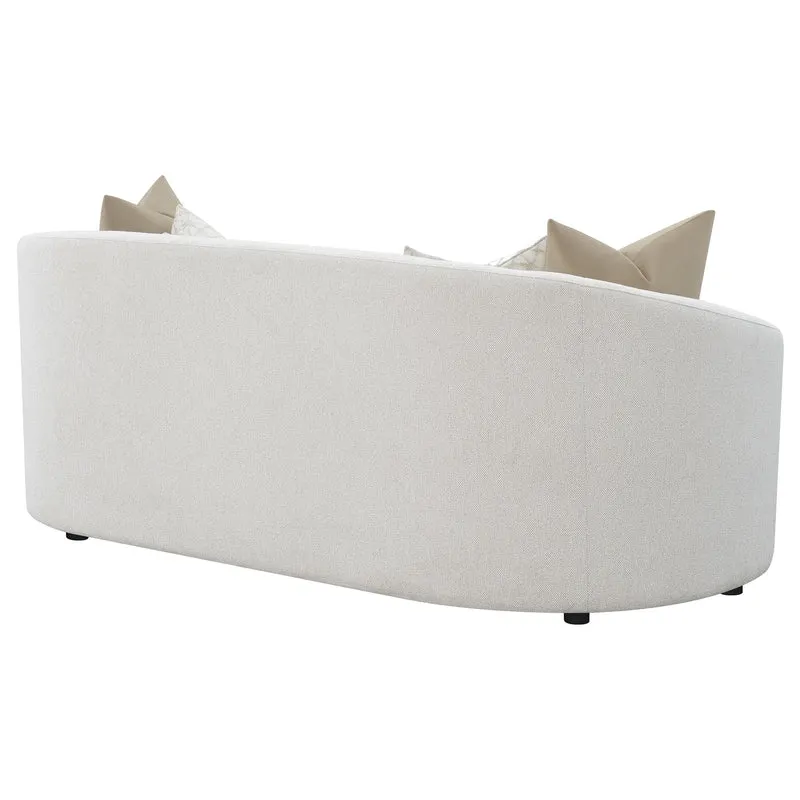 Coaster Furniture Rainn 509171 Boucle Upholstered Sloped Arm Sofa - Latte