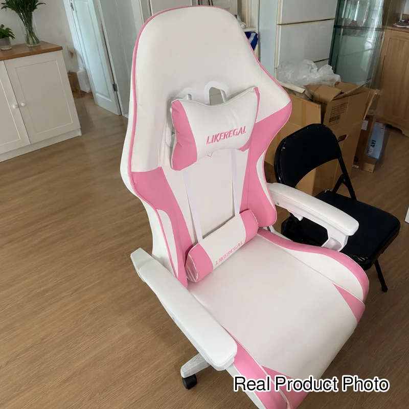 Modern Minimalist Curved Seat Cushion Faux Nappa Leather Sponge Nylon Legs Desk Chair Backrest Armrest For Home Office