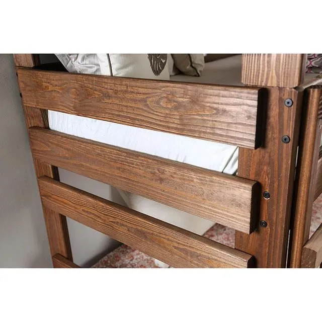 Furniture of America Pollyanna AM-BK500-BED-SLAT Twin Triple Decker Bed