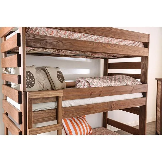 Furniture of America Pollyanna AM-BK500-BED-SLAT Twin Triple Decker Bed