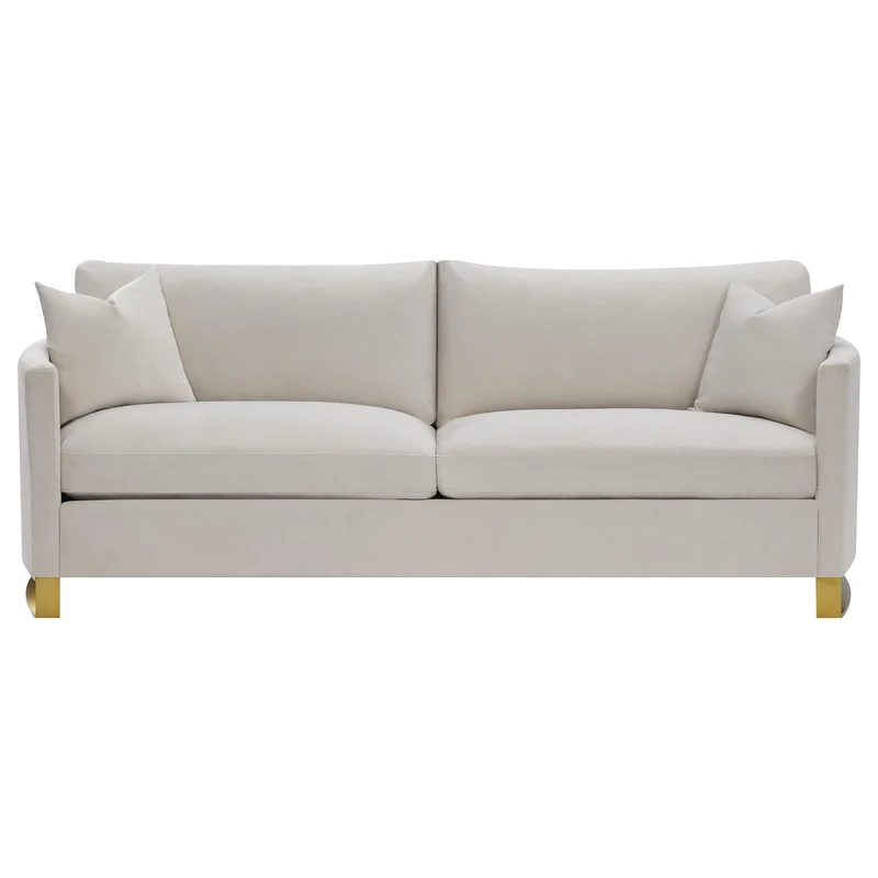 Coaster Furniture Corliss 508821 Upholstered Curved Track Arm Sofa - Beige