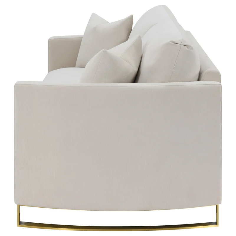 Coaster Furniture Corliss 508821 Upholstered Curved Track Arm Sofa - Beige