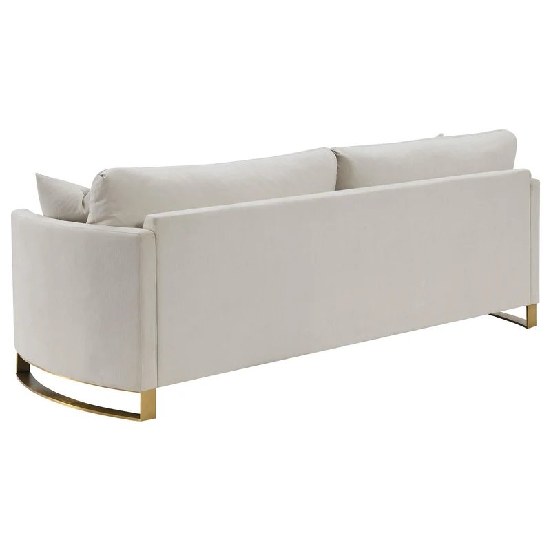 Coaster Furniture Corliss 508821 Upholstered Curved Track Arm Sofa - Beige
