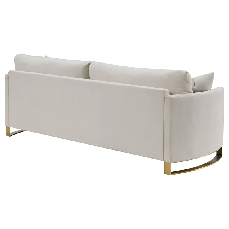 Coaster Furniture Corliss 508821 Upholstered Curved Track Arm Sofa - Beige
