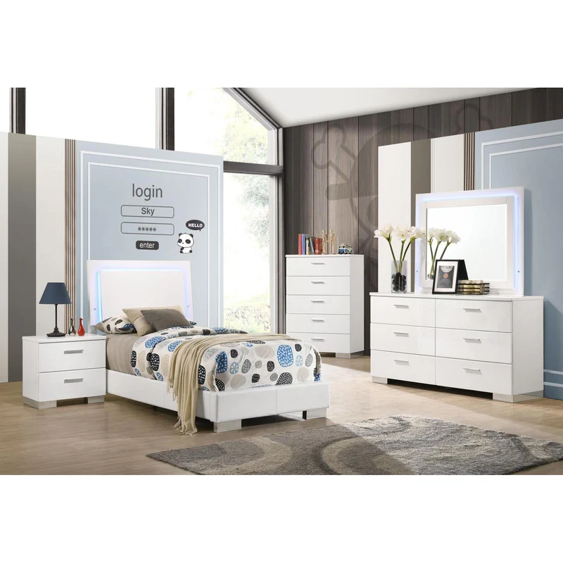 Coaster Furniture Felicity 203500T-S5L 7 pc Twin Bedroom Set