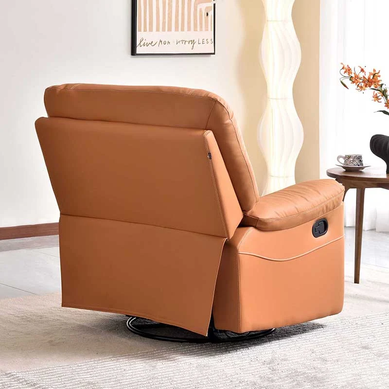 Contemporary Multi-Functional Swivel Armchair - Faux Leather Recliner Accent Chair For Living Room