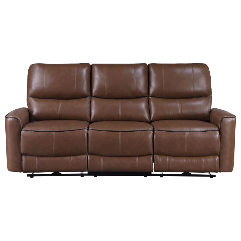 Coaster Furniture Greenfield 610264P Upholstered Power Reclining Sofa - Saddle Brown