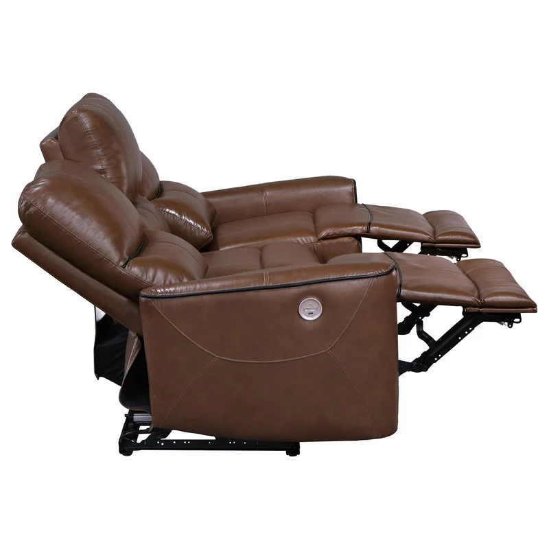 Coaster Furniture Greenfield 610264P Upholstered Power Reclining Sofa - Saddle Brown