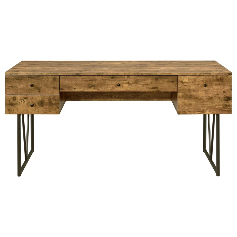 Coaster Furniture Analiese 800999 63-inch 4-Drawer Writing Desk - Rustic Nutmeg