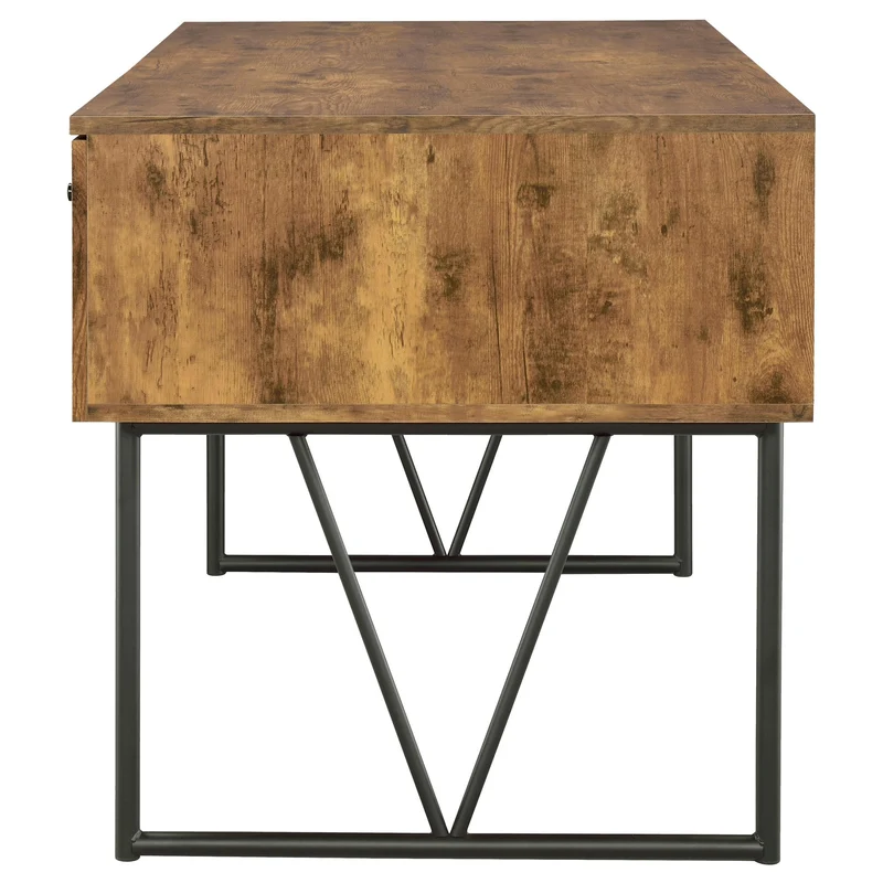 Coaster Furniture Analiese 800999 63-inch 4-Drawer Writing Desk - Rustic Nutmeg