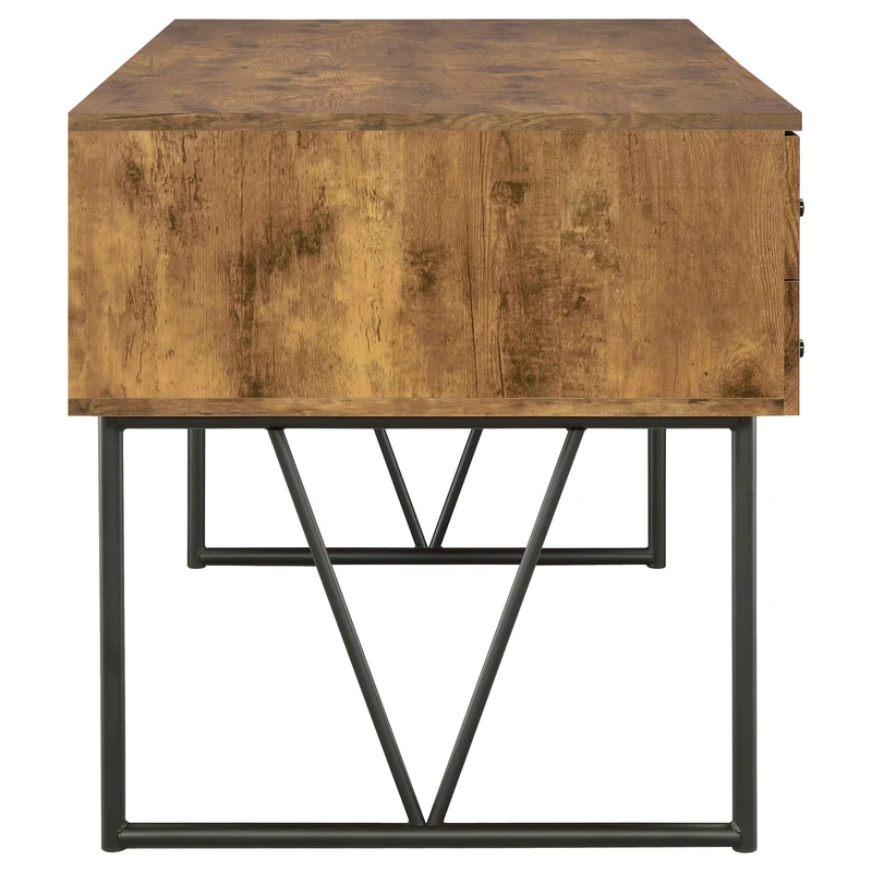 Coaster Furniture Analiese 800999 63-inch 4-Drawer Writing Desk - Rustic Nutmeg