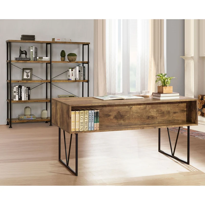 Coaster Furniture Analiese 800999 63-inch 4-Drawer Writing Desk - Rustic Nutmeg