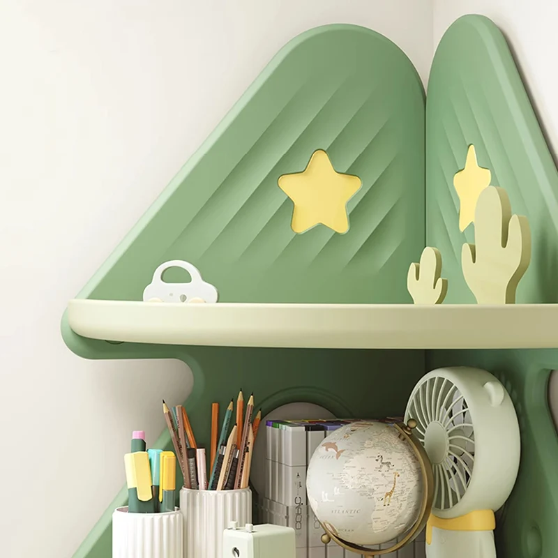 Contemporary Creative Christmas Tree Environmentally Friendly HDPE Kids Corner Storage Shelf 4-Tier For Living Room
