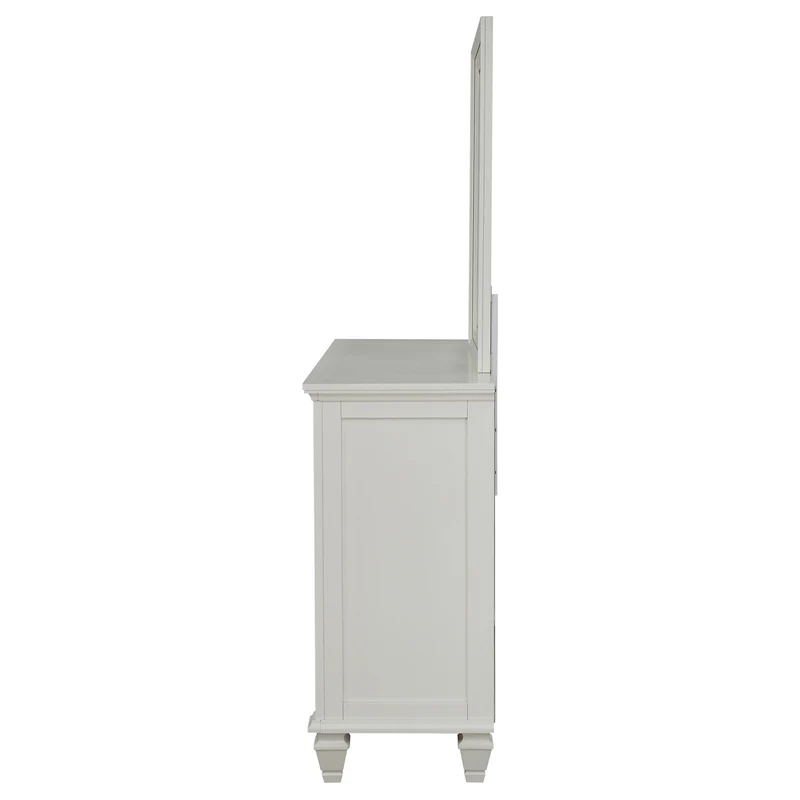 Coaster Furniture Sandy Beach 201303M 11-Drawer Dresser with Mirror - Cream White