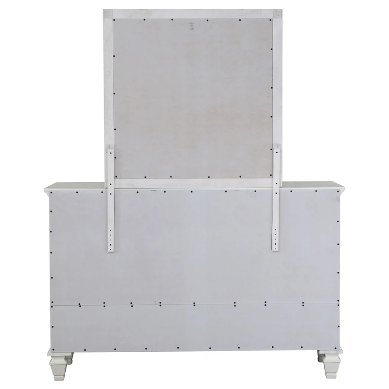 Coaster Furniture Sandy Beach 201303M 11-Drawer Dresser with Mirror - Cream White