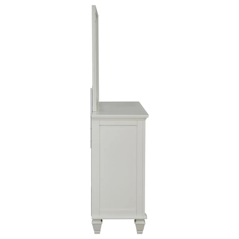 Coaster Furniture Sandy Beach 201303M 11-Drawer Dresser with Mirror - Cream White
