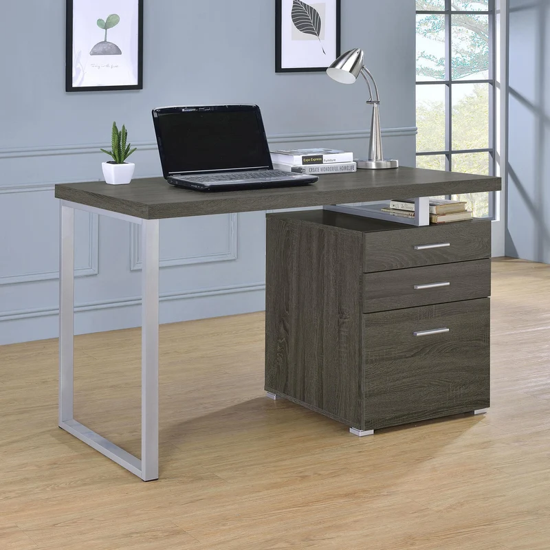 Coaster Furniture Brennan 800520 47-inch 3-Drawer Office Computer Desk - Weathered Grey