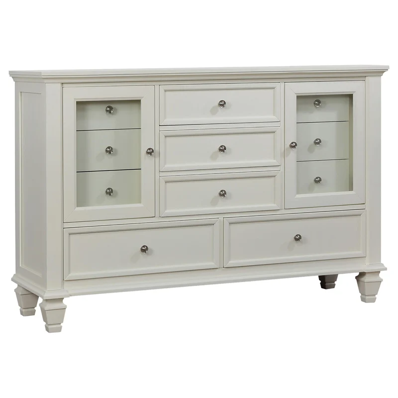 Coaster Furniture Sandy Beach 201303 11-Drawer Dresser - Cream White