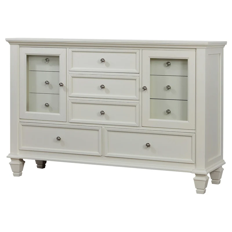 Coaster Furniture Sandy Beach 201303 11-Drawer Dresser - Cream White