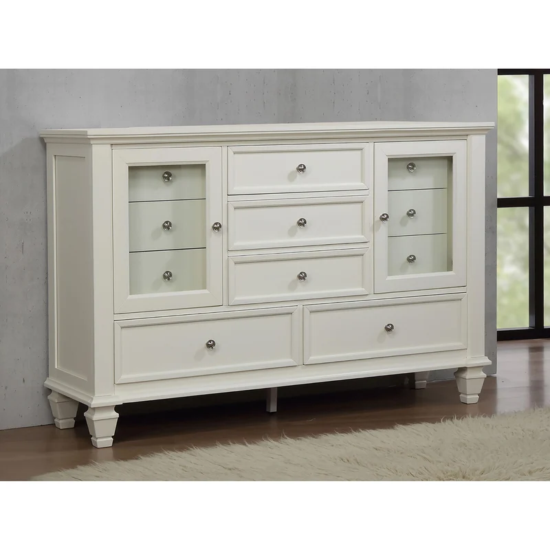 Coaster Furniture Sandy Beach 201303 11-Drawer Dresser - Cream White