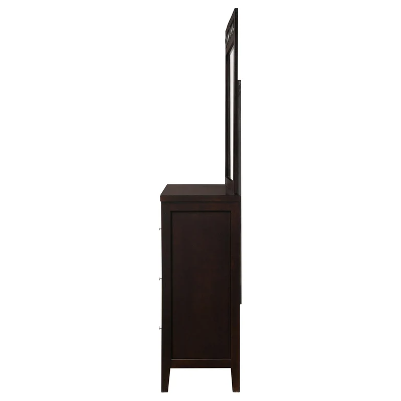 Coaster Furniture Carlton 202093M 6-Drawer Dresser with Mirror - Cappuccino