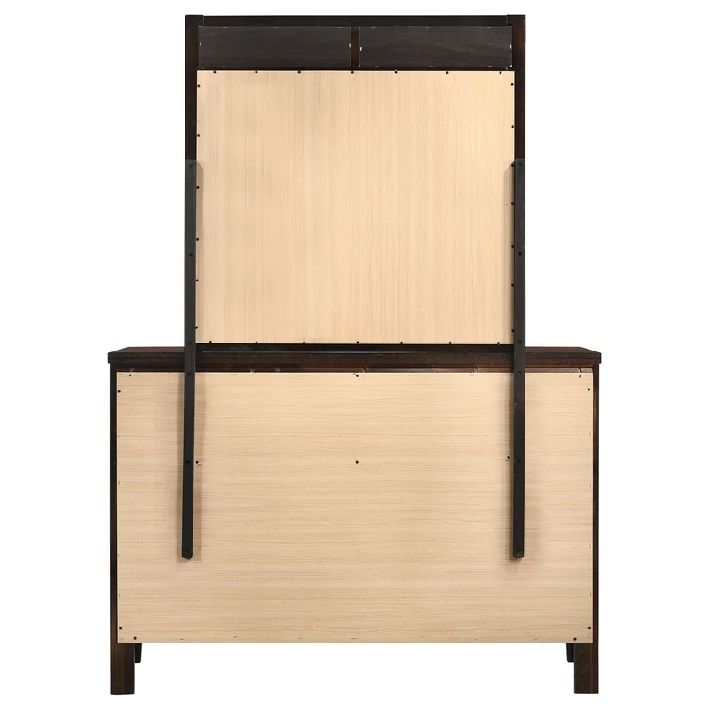 Coaster Furniture Carlton 202093M 6-Drawer Dresser with Mirror - Cappuccino