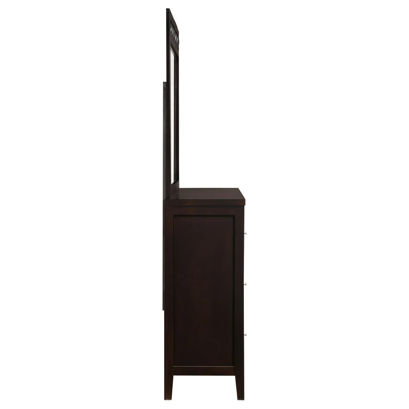 Coaster Furniture Carlton 202093M 6-Drawer Dresser with Mirror - Cappuccino
