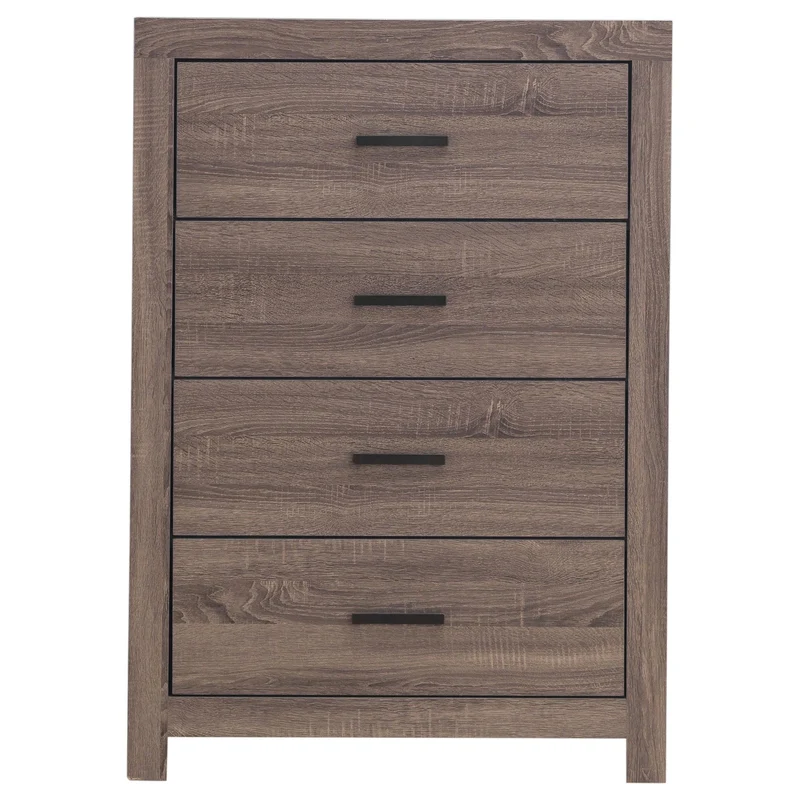 Coaster Furniture Brantford 207045 4-Drawer Bedroom Chest - Barrel Oak