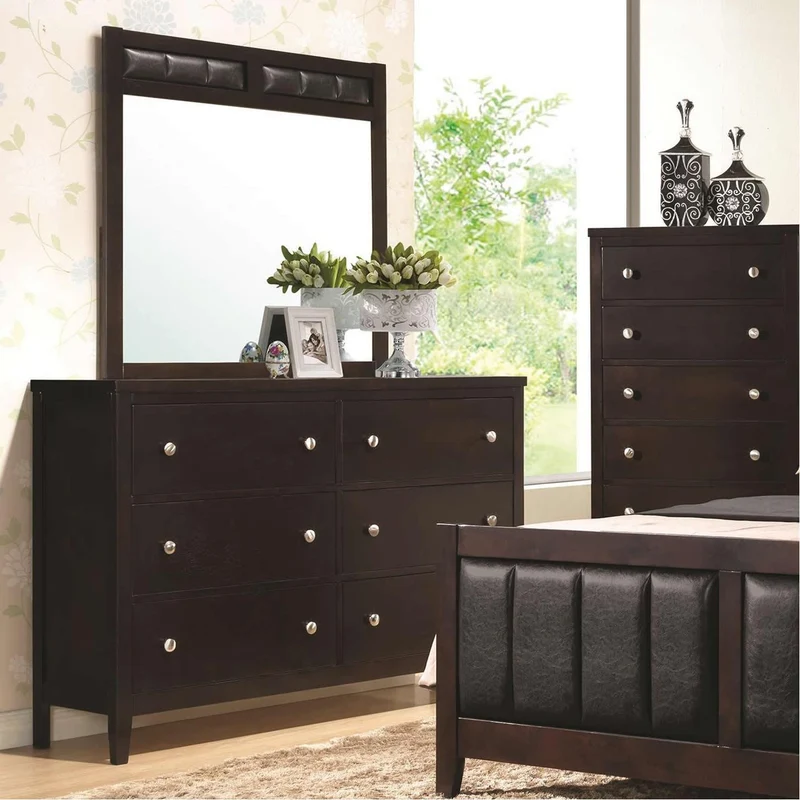 Coaster Furniture Carlton 202094 Dresser Mirror - Cappuccino