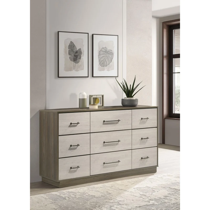 Coaster Furniture Fenwick 224983 9-Drawer Dresser - Grey Oak