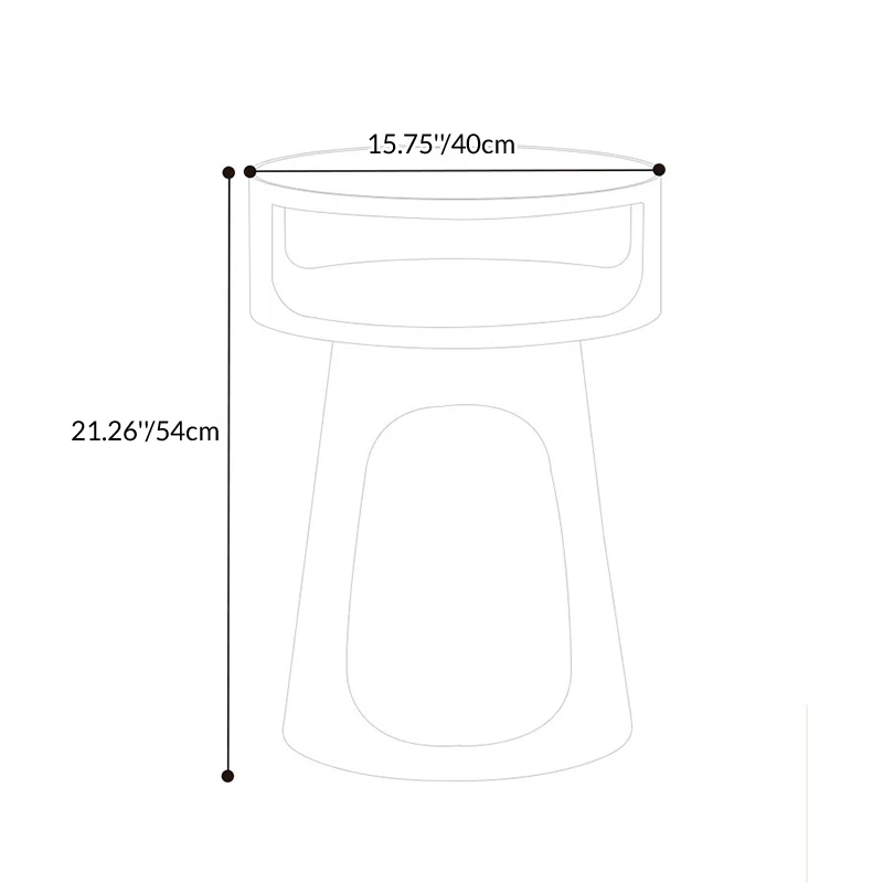 Contemporary Industrial Lighthouse Shape Carbon Steel Tempered Glass End Table 3-Tier For Bedroom