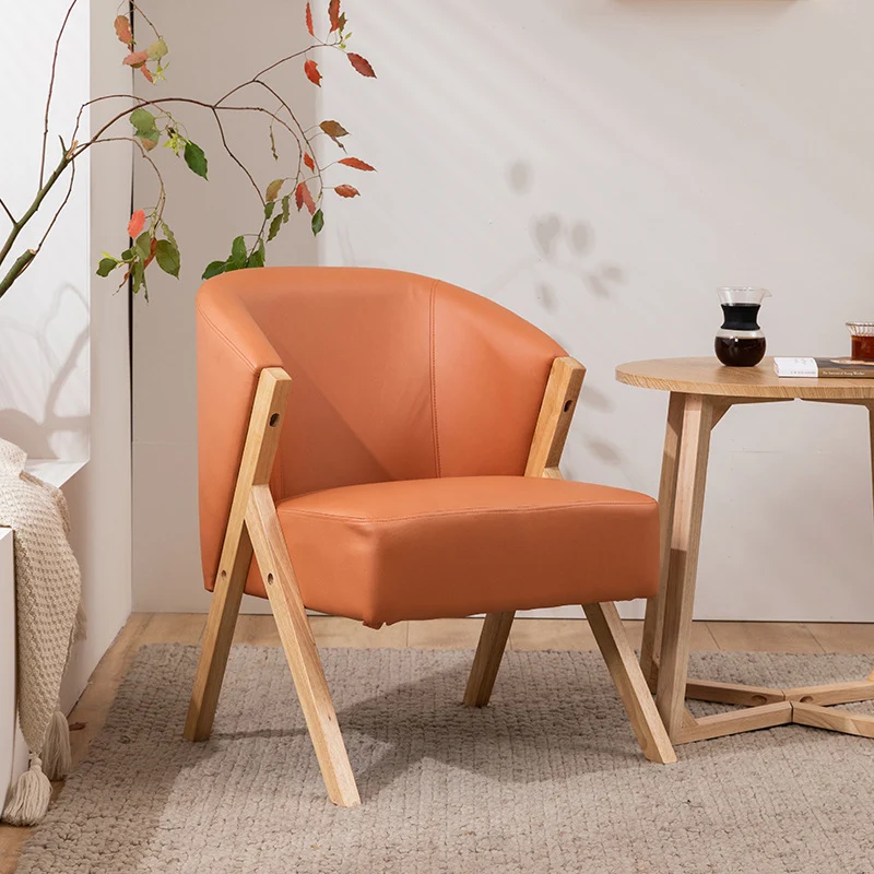 Contemporary Scandinavian Square Rubberwood Solid Wood Plywood High-Quality Synthetic Fabric Faux Wool Backrest Chair For Living Room